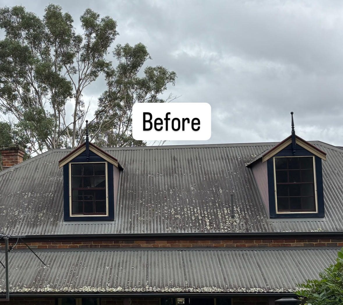 Exterior surface before cleaning by A&J Exterior